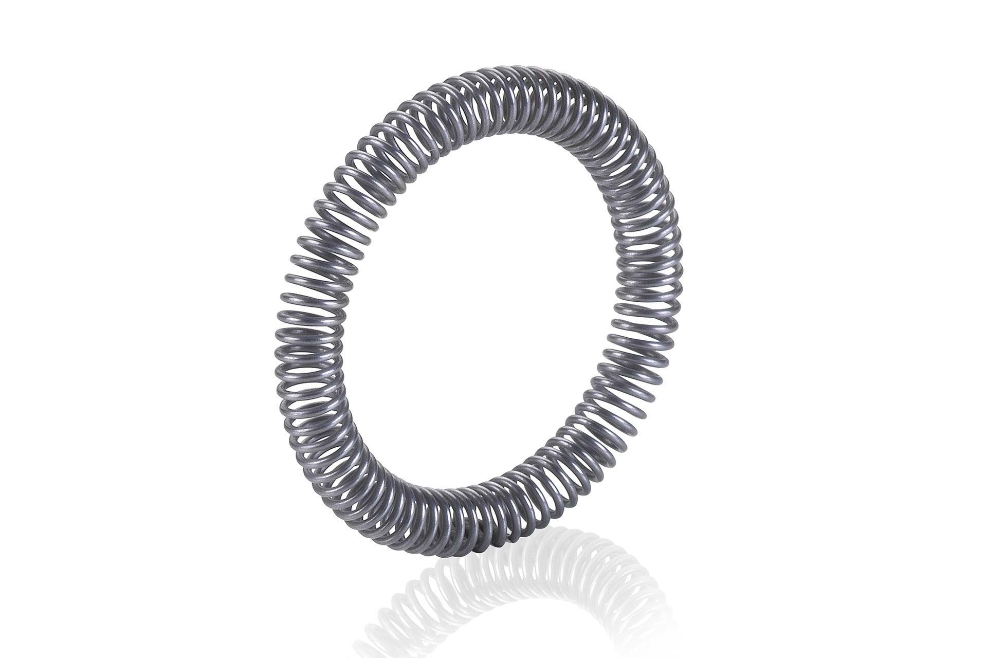 Nickel contact canted coil spring