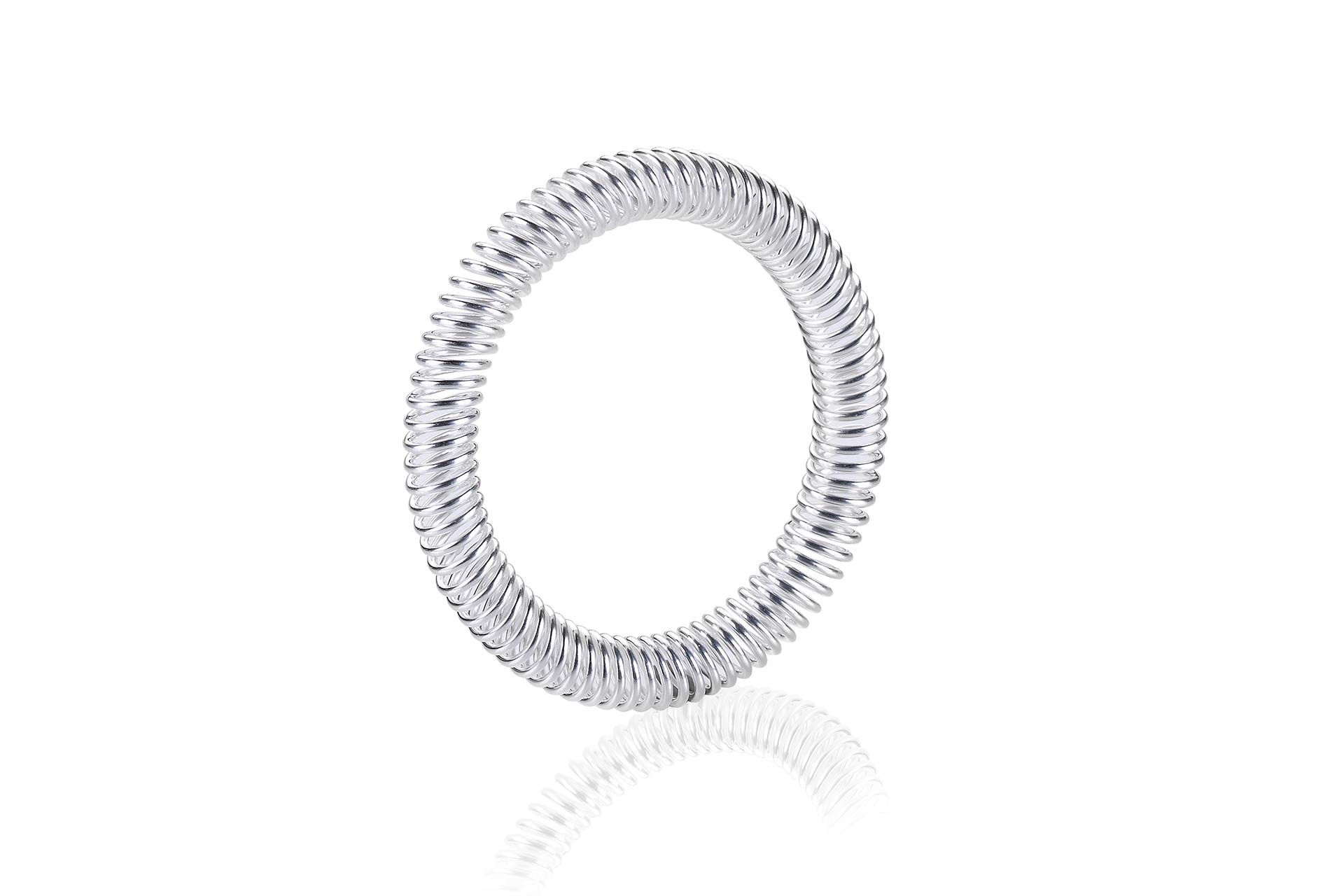 Silver contact canted coil spring