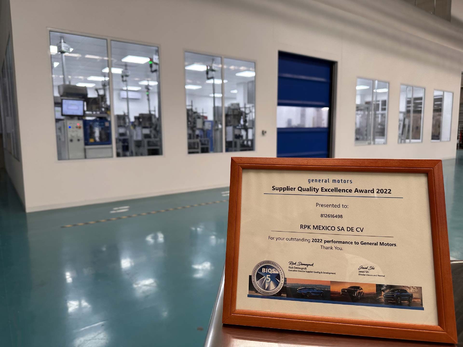 GM Supplier Quality Excellence Award