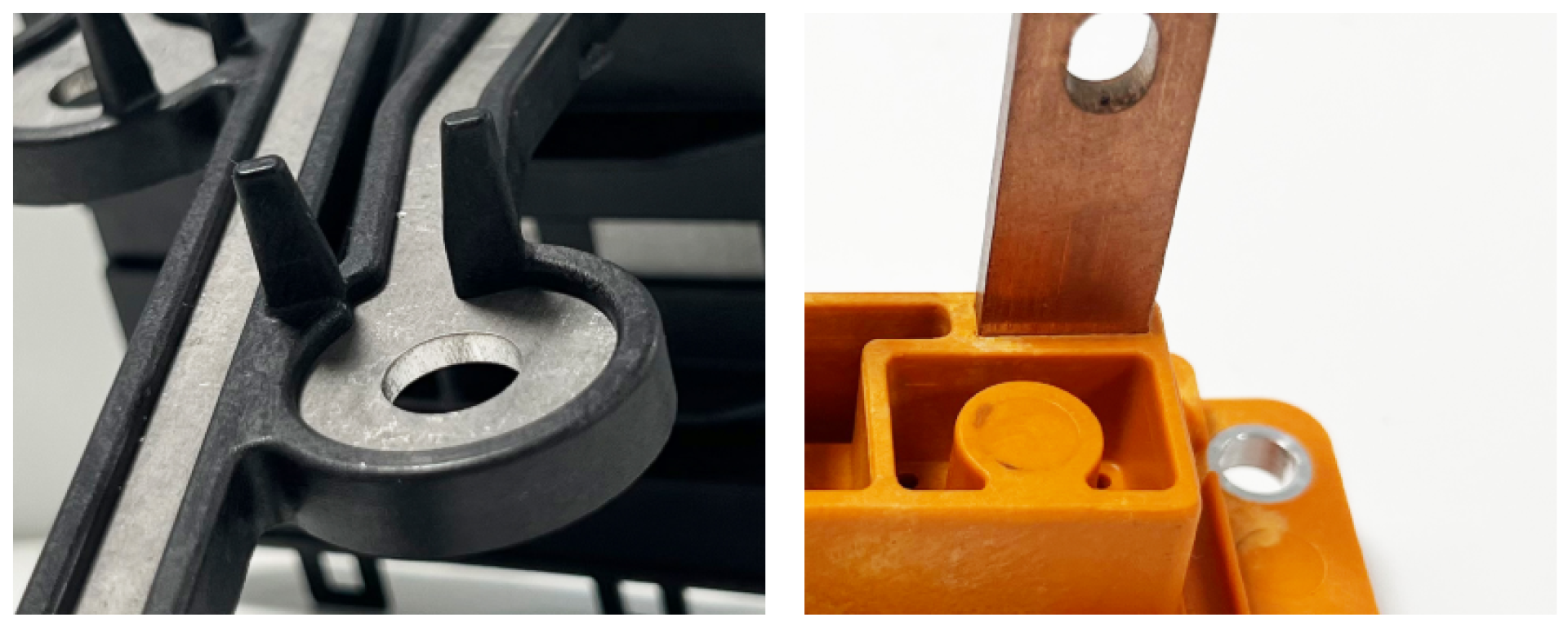 Bus Bars utilizing overmolding and ultrasonic welding